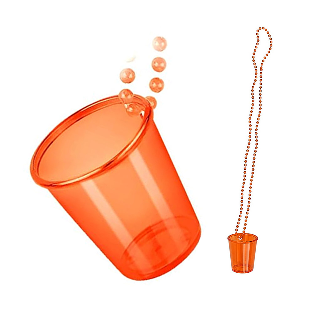 Orange Promo Necklace With Shot Glass