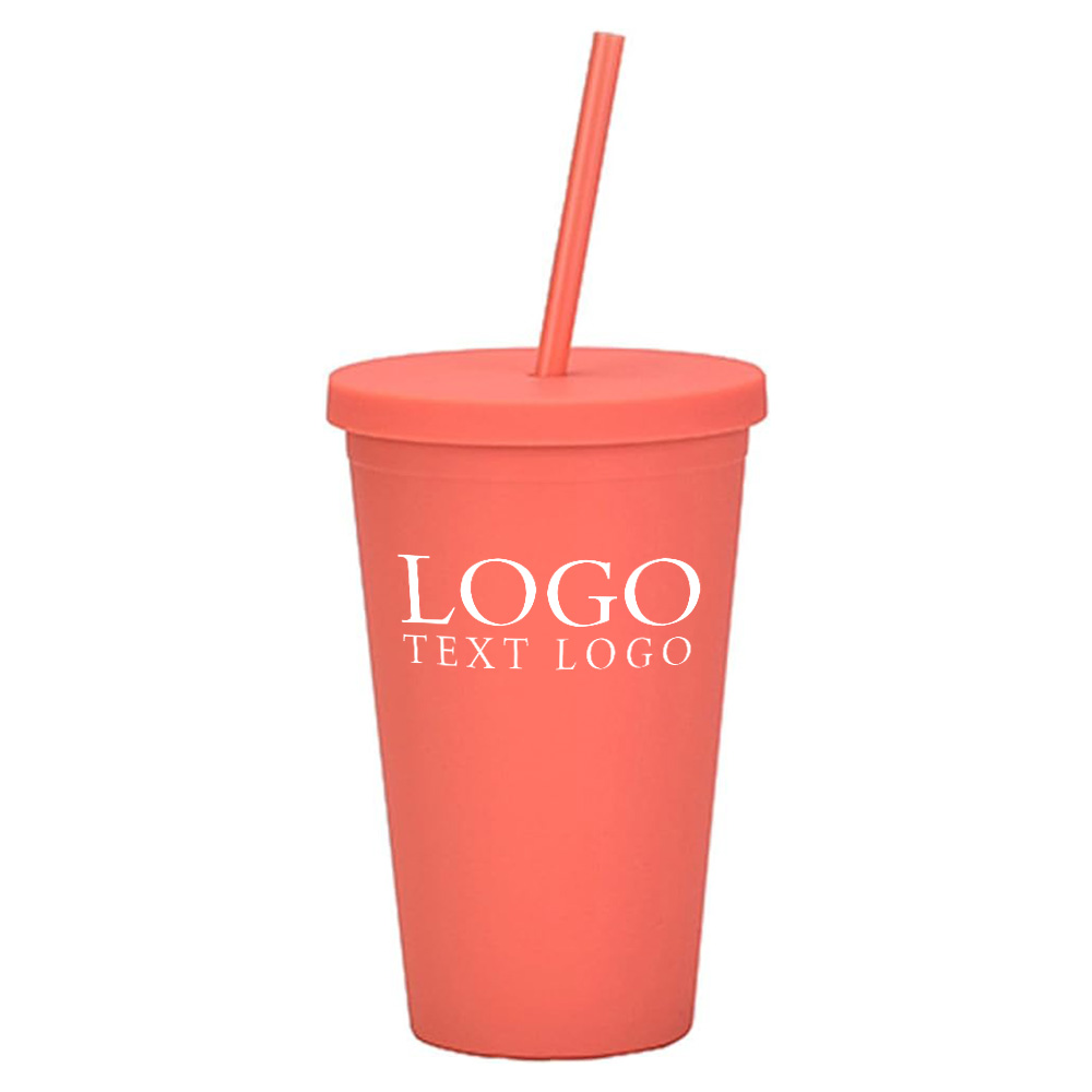 Orange Promo Pastel Colored Cup With Logo