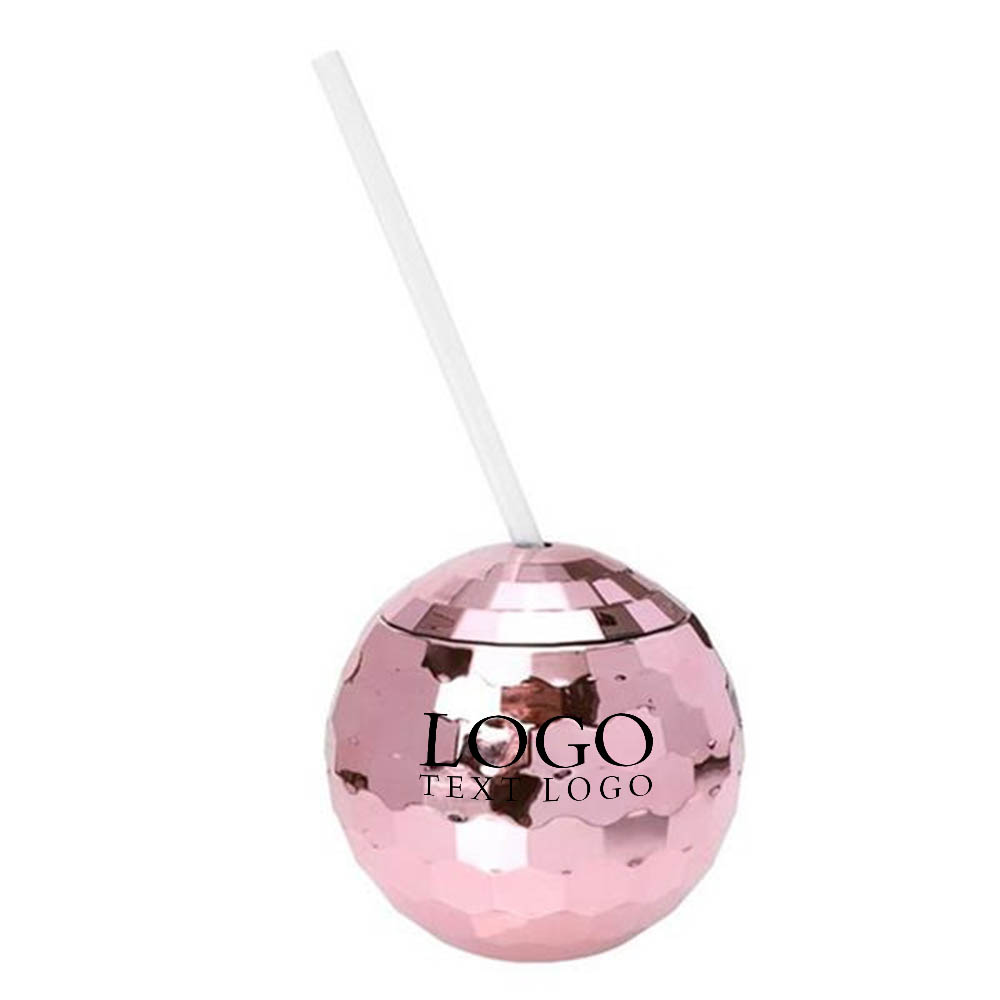 Pink Promo 16 Ounce Sparkly Cocktail Cup WIth Logo