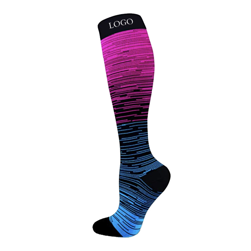 Pink Promo Compression Socks For Women And Men With Logo