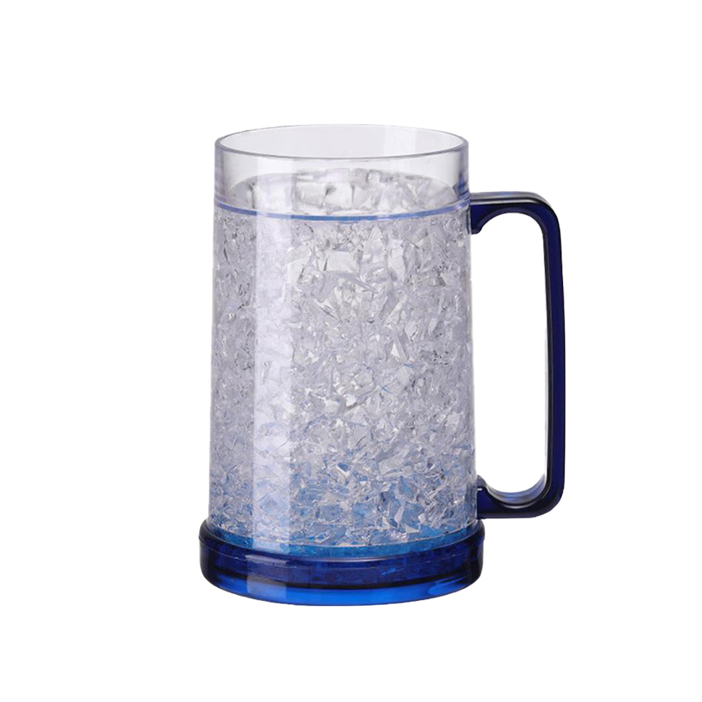 Plastic Freezer Beer Mugs Blue