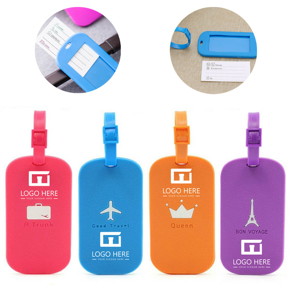 Promo Frosted Silicone Luggage Tag Group