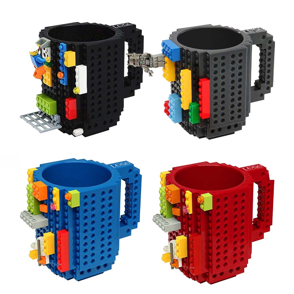 Promo Funny DIY Build-on Brick Coffee Mug Group