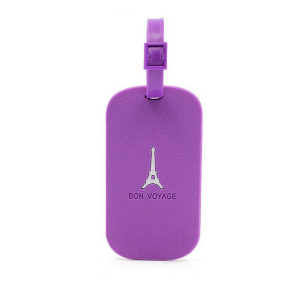 Purple Promo Frosted Silicone Luggage Tag