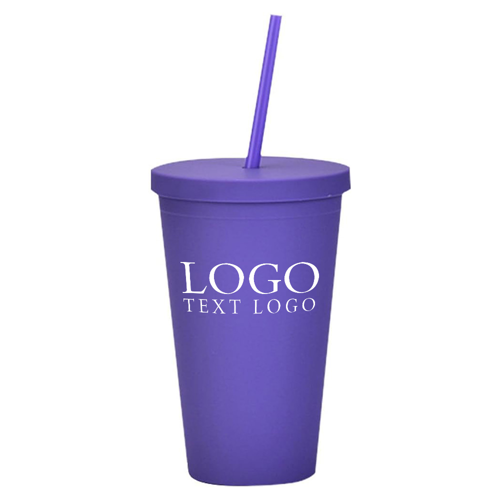 Purple Promo Pastel Colored Cup With Logo