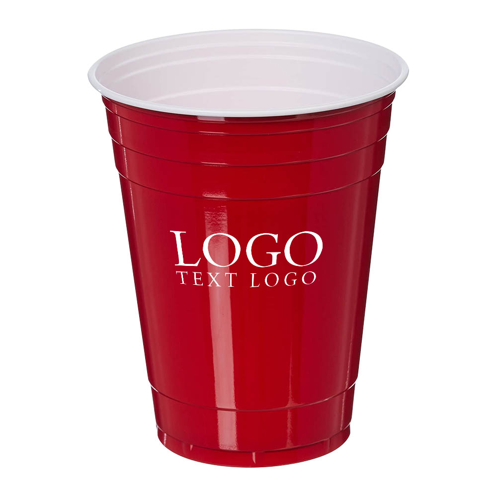 Red Promo 12 oz Reusable Party Cups With Logo