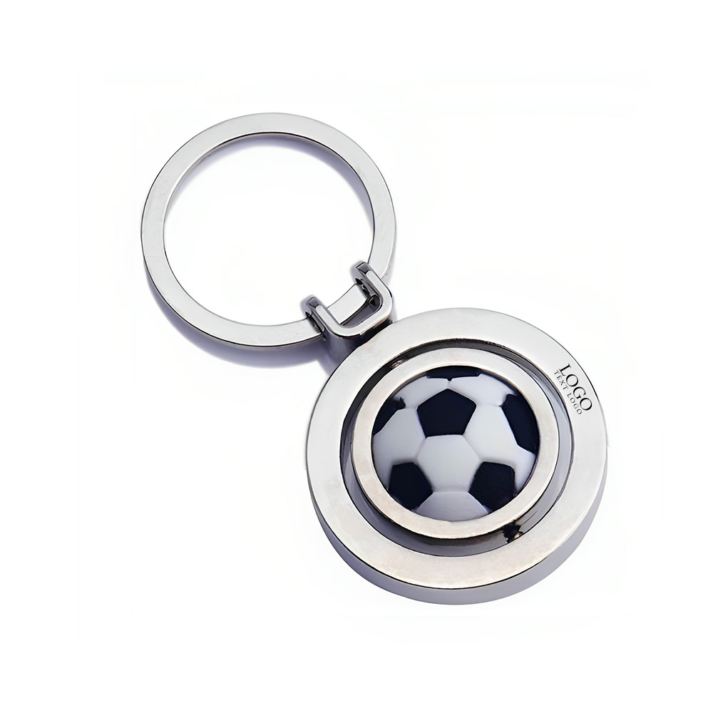 Rotating Football Keychain with Logo