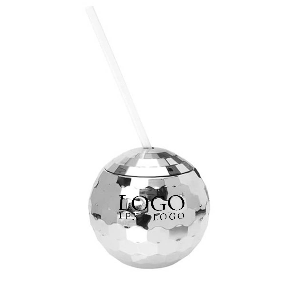 Silver Promo 16 Ounce Sparkly Cocktail Cup WIth Logo