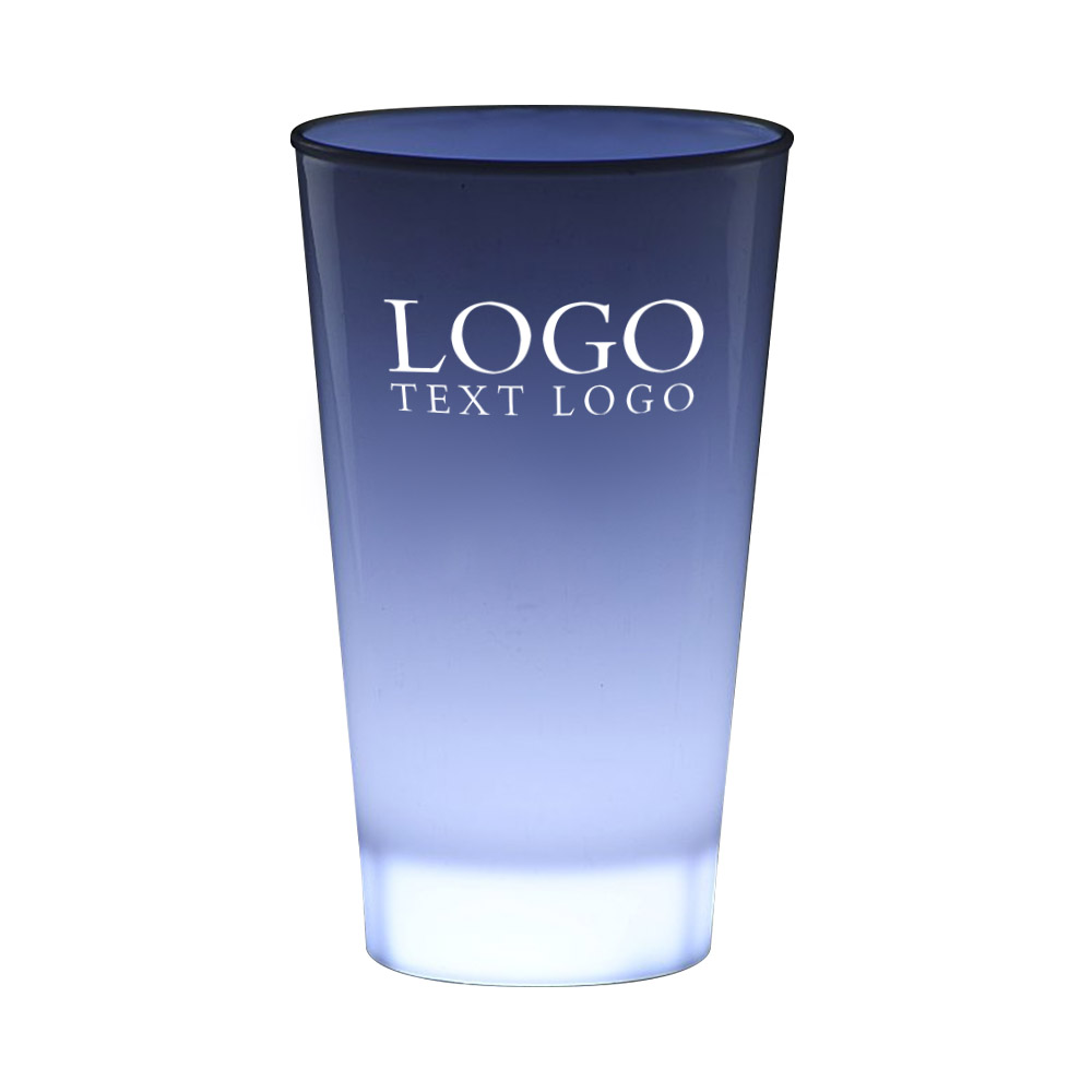 White Promo 12oz LED Glow Cup With Logo