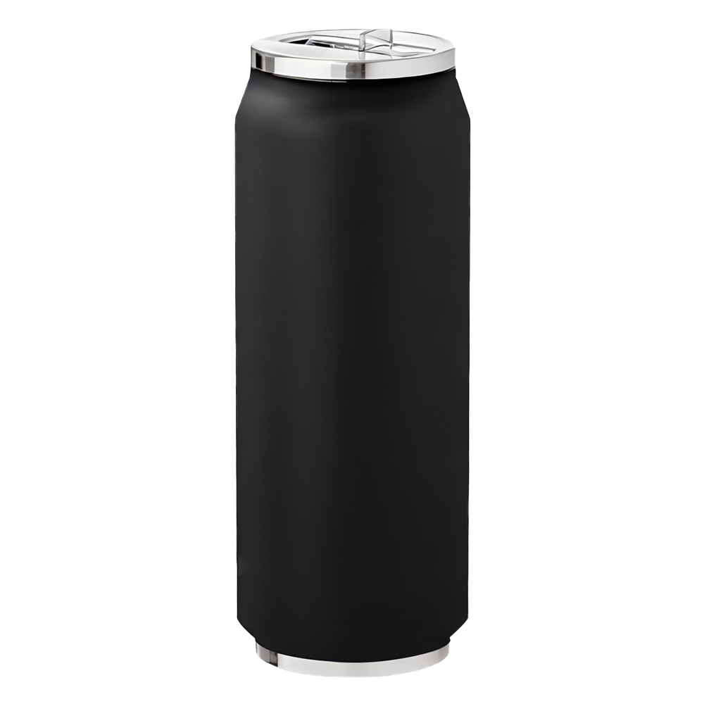 18 oz Roadie Cola Can Vacuum Water Bottle Black Blank