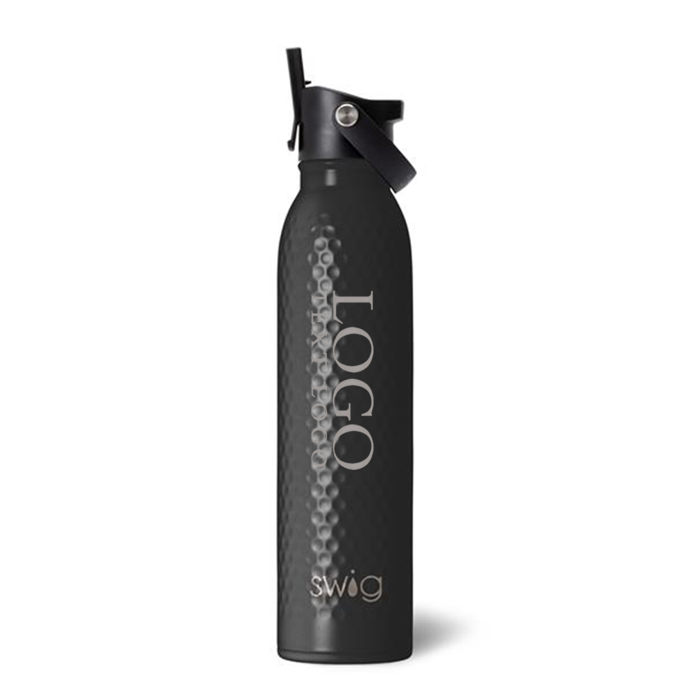 20 Oz Swig Life Golf Stainless Steel  Water Bottle Black With Logo