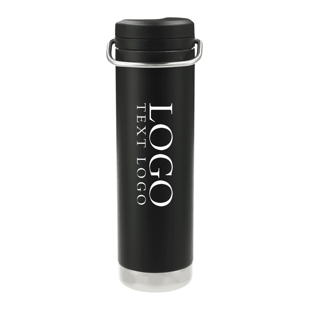 20 oz Klean Kanteen Eco Bottle Twist Cap Black With Logo