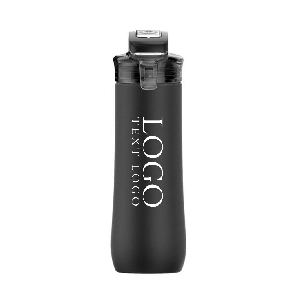 23 Oz Vincid Sports Bottle  Black With Logo