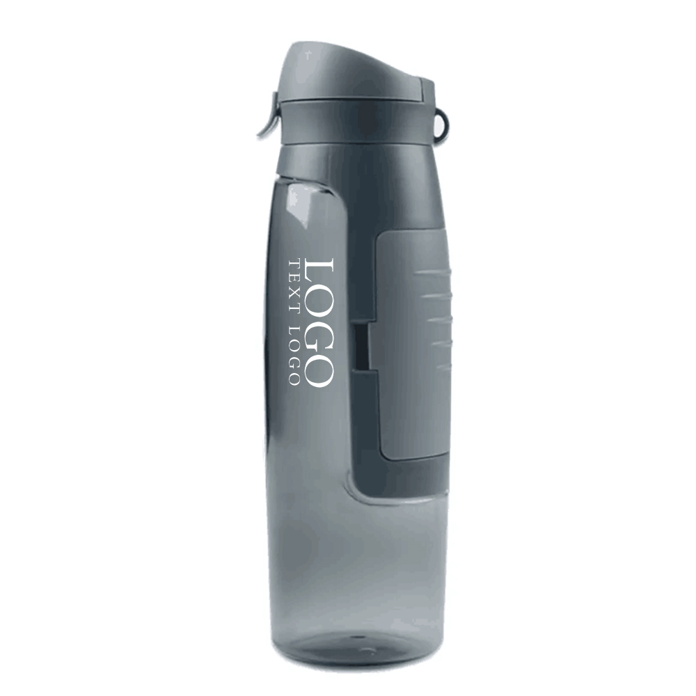 25oz Water bottle With Storage Compartment Gray With Logo
