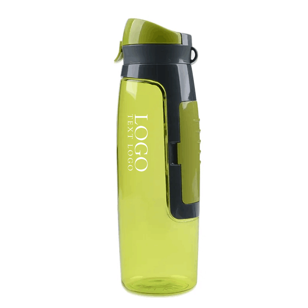 25oz Water bottle With Storage Compartment Yellow With Logo