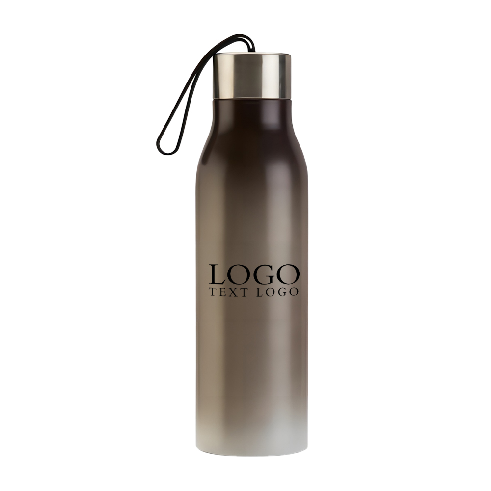 4oz Mood Stainless Steel Water Bottle White Gray With Logo