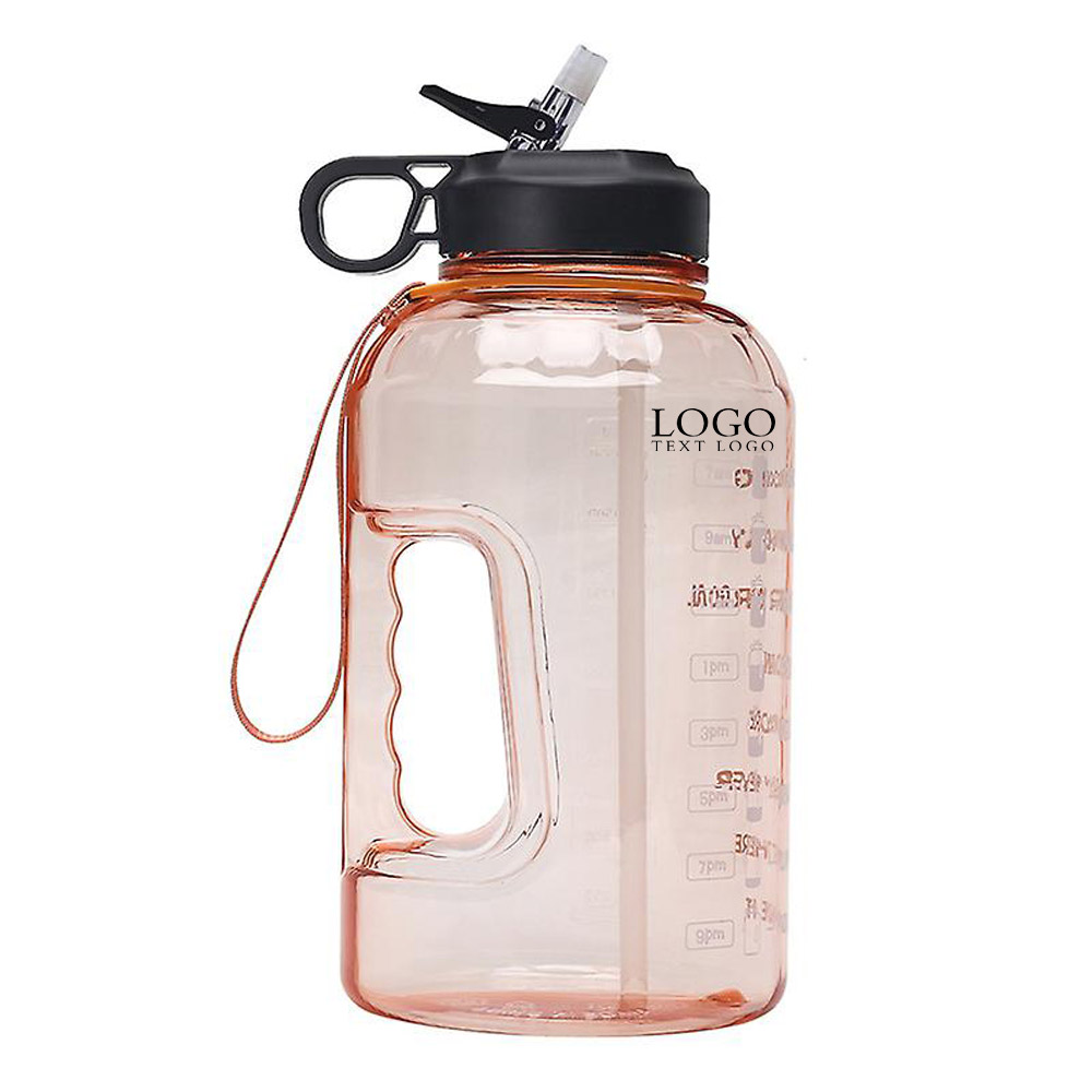 73 oz 2200ML Sport Gallon Water Bottle Pink With Logo
