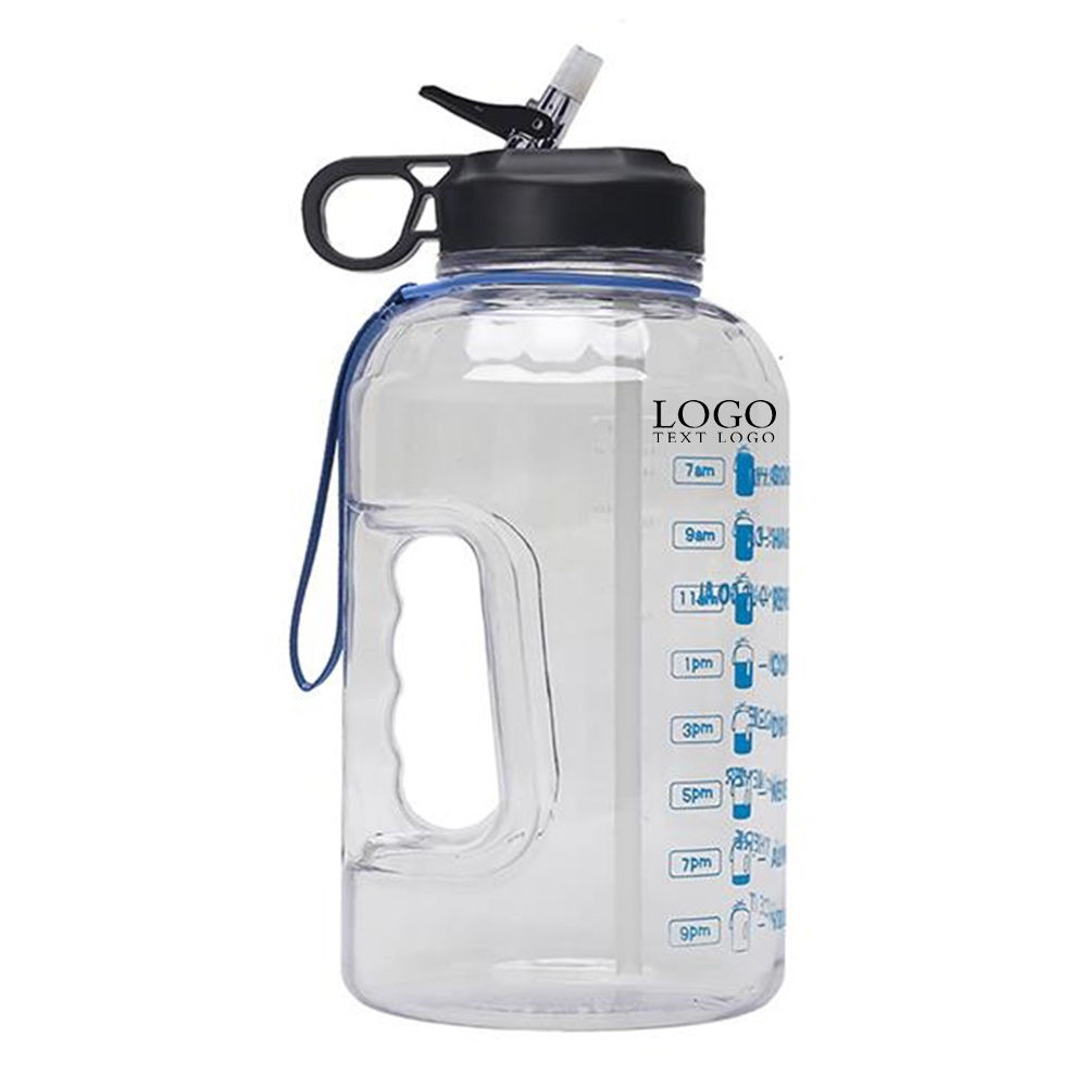 73 oz 2200ML Sport Gallon Water Bottle White With Logo