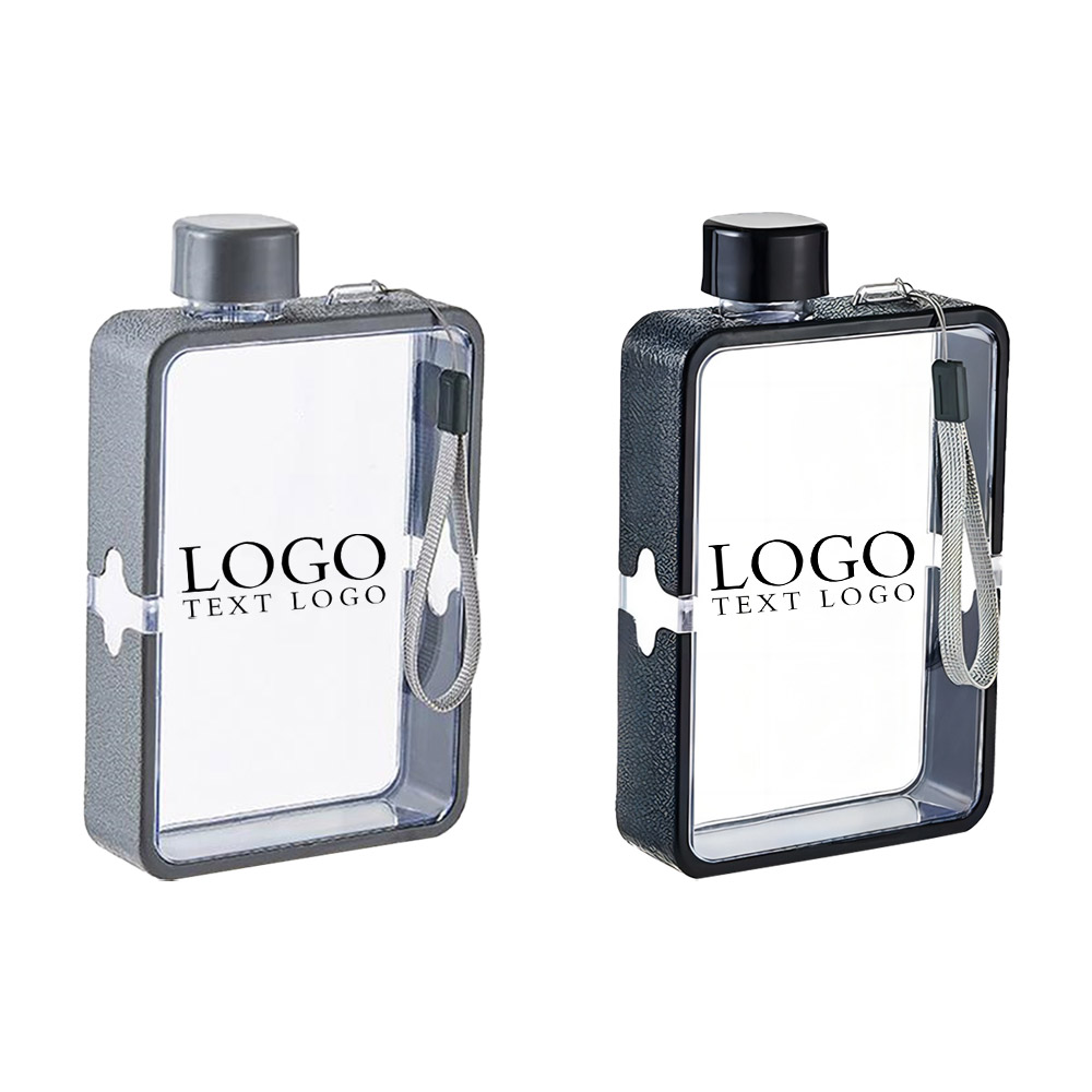 A5 Notebook Flat Plastic Water Bottle Group Logo