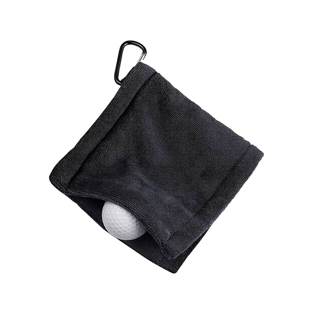 Black Promo Golf Ball Cleaner Towel