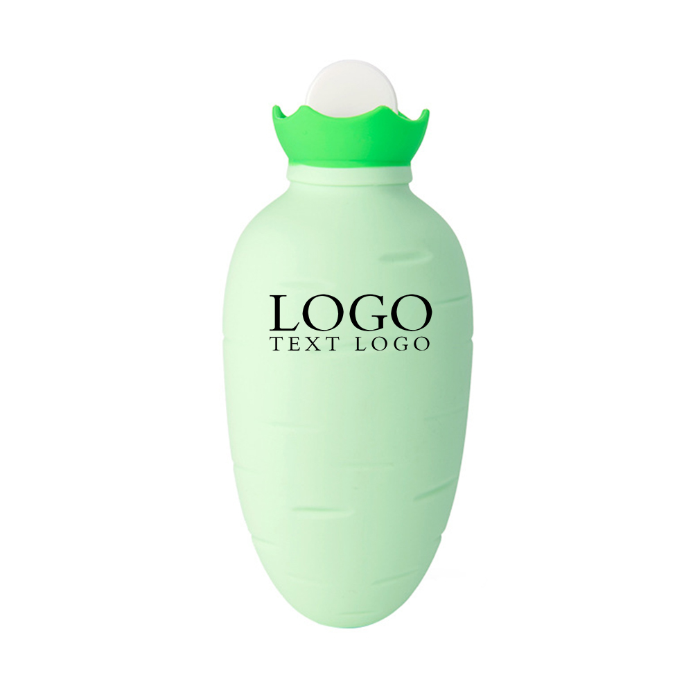 Carrot Shape Hand Warmer for Pain Relief Green Logo