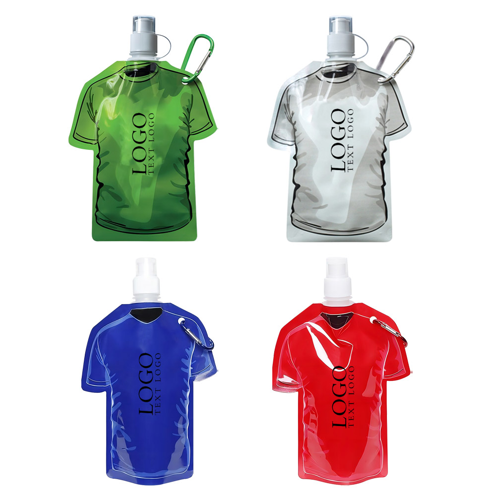 Collapsible T-Shirt Shaped Water Bottle Logo Group
