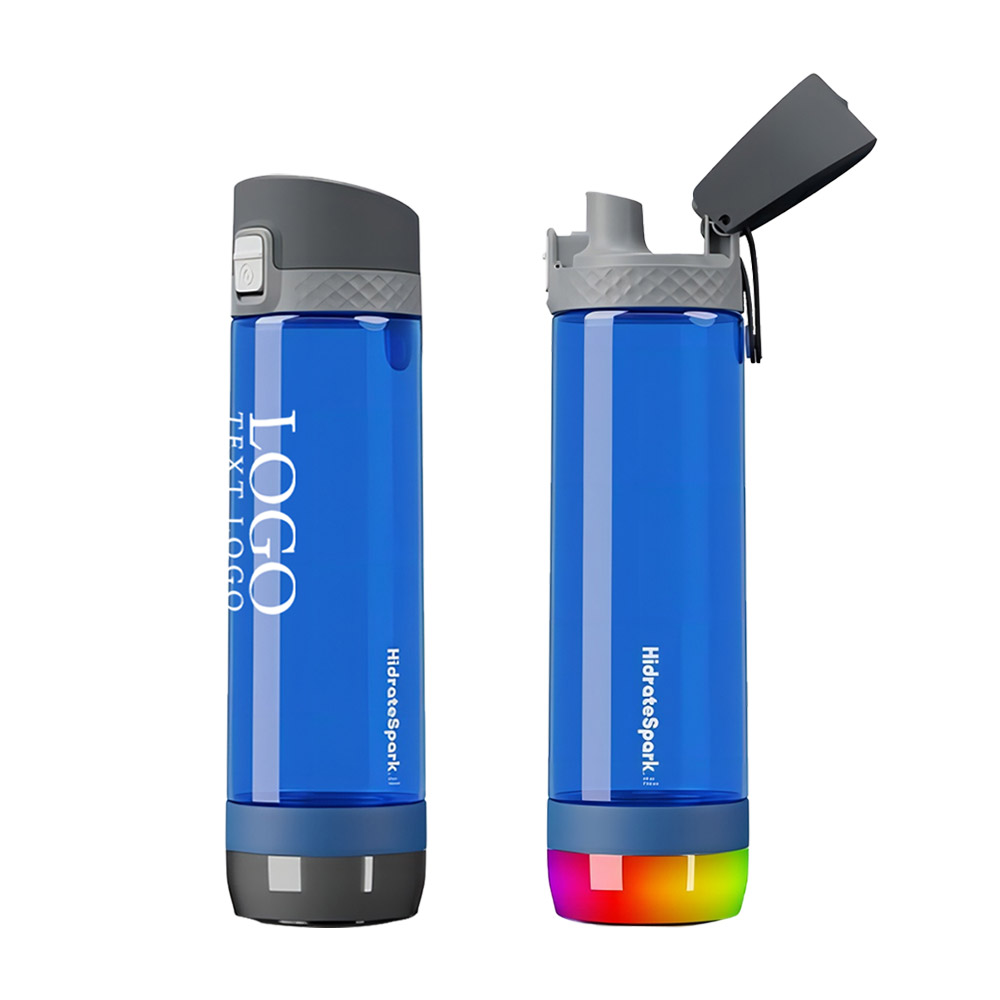 HidrateSpark Pro 24 oz Water Bottle With Chug Lid Blue Color