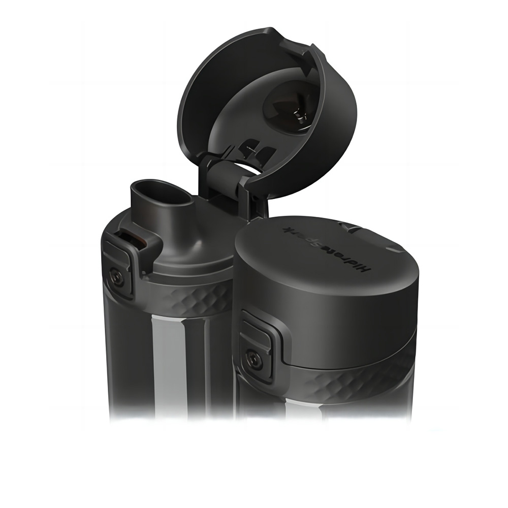 HidrateSpark Pro 24 oz Water Bottle With Chug Lid Open Lid