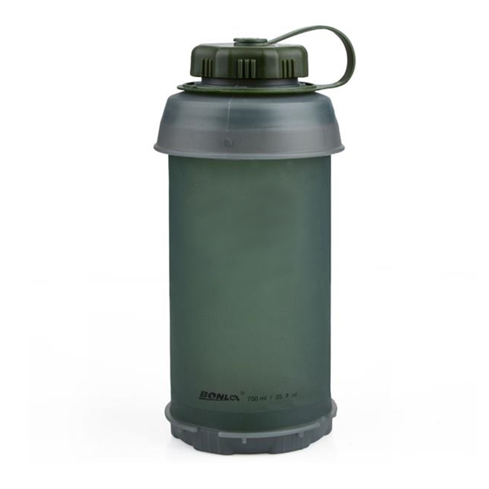 Lightweight 25Oz Collapsible Water Bottle Green Blank