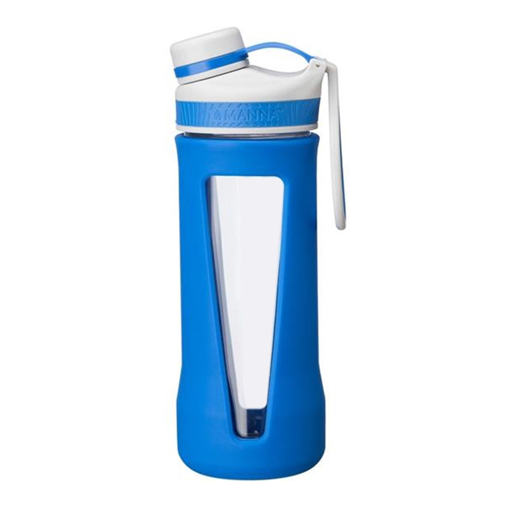 Manna 20 oz Ranger Glass Bottle Blue Blank