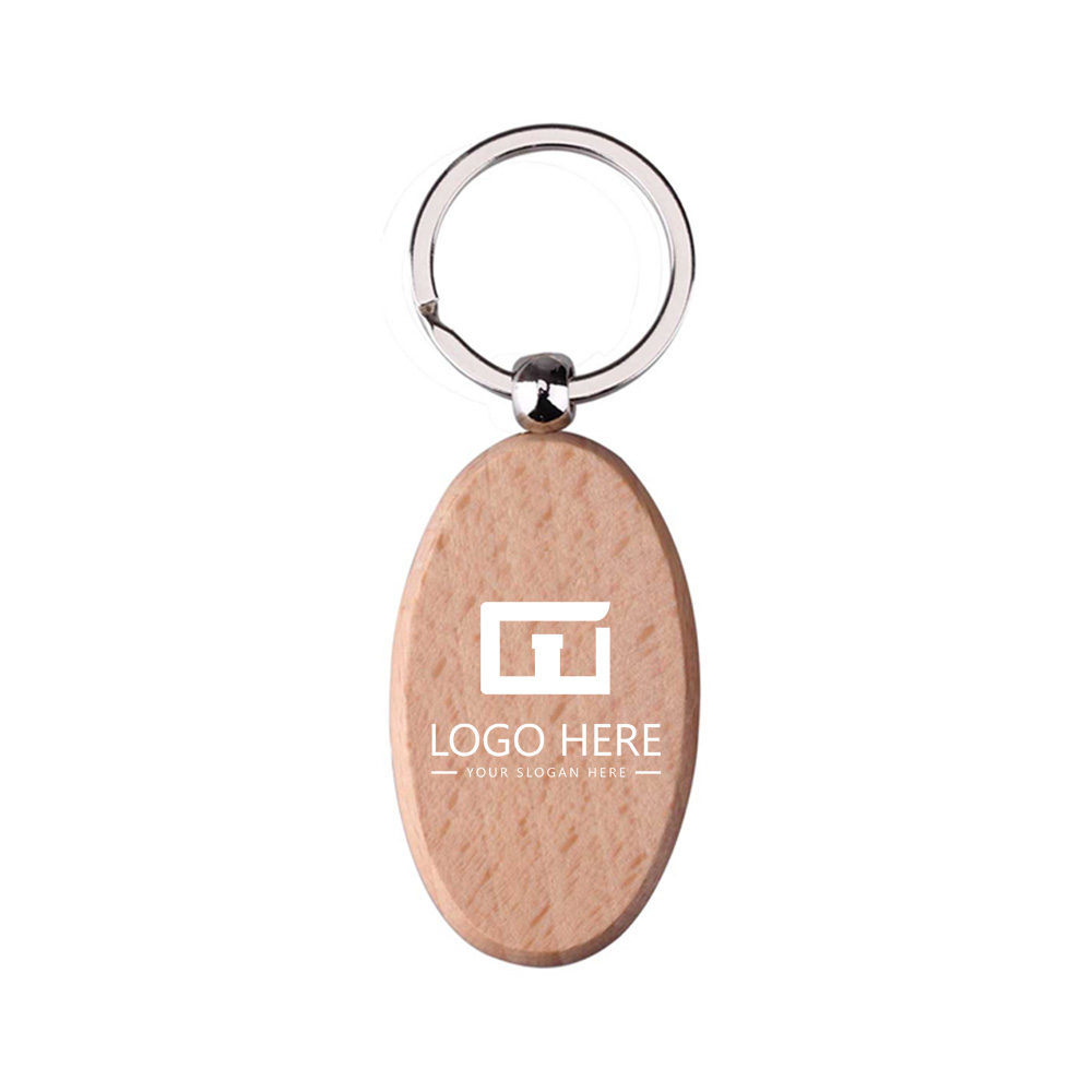 Promo Oval Wooden Key Holder With Logo