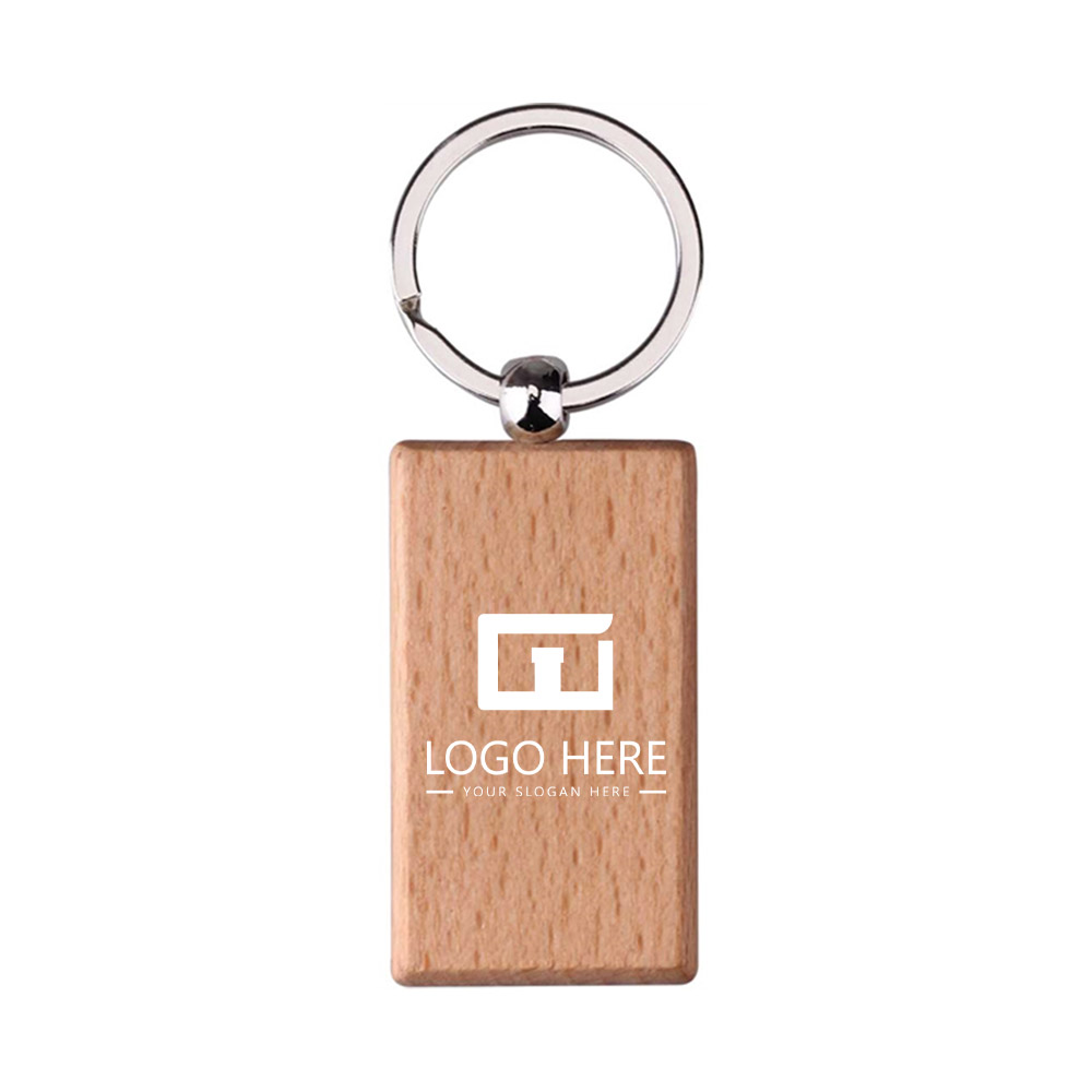 Promo Rectangle Wooden Key Holder With Logo