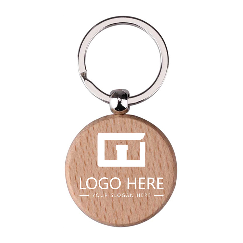 Promo Round Wooden Key Holder With Logo