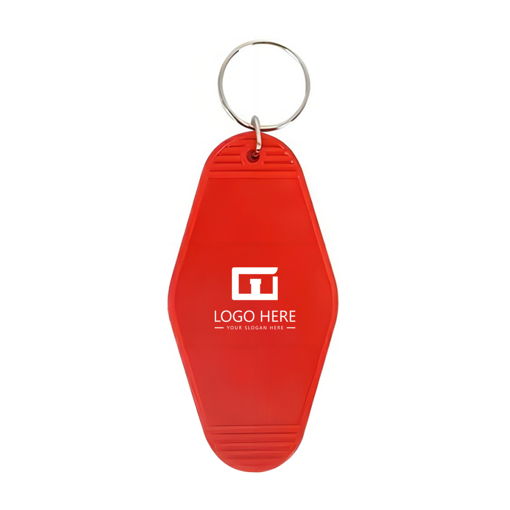 Red Promo Motel Key Tag With Logo