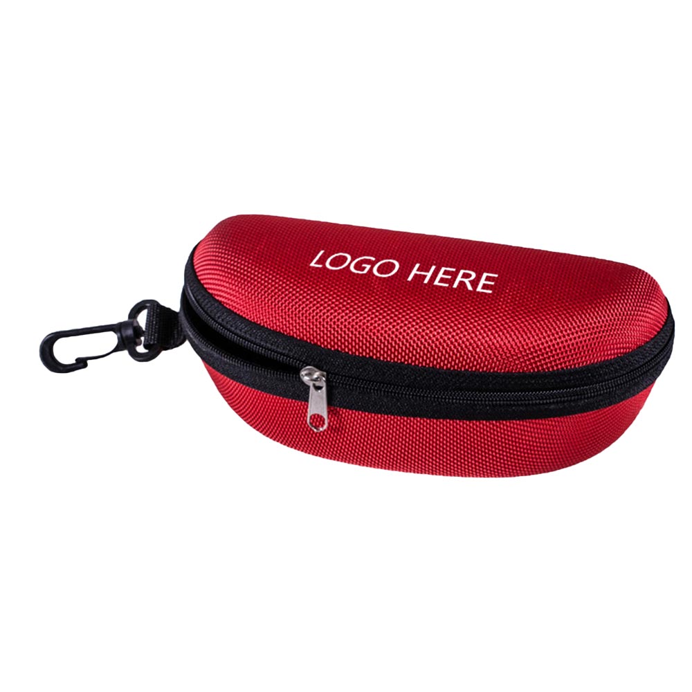 Red Promo Sunglasses Holder With Clip With Logo
