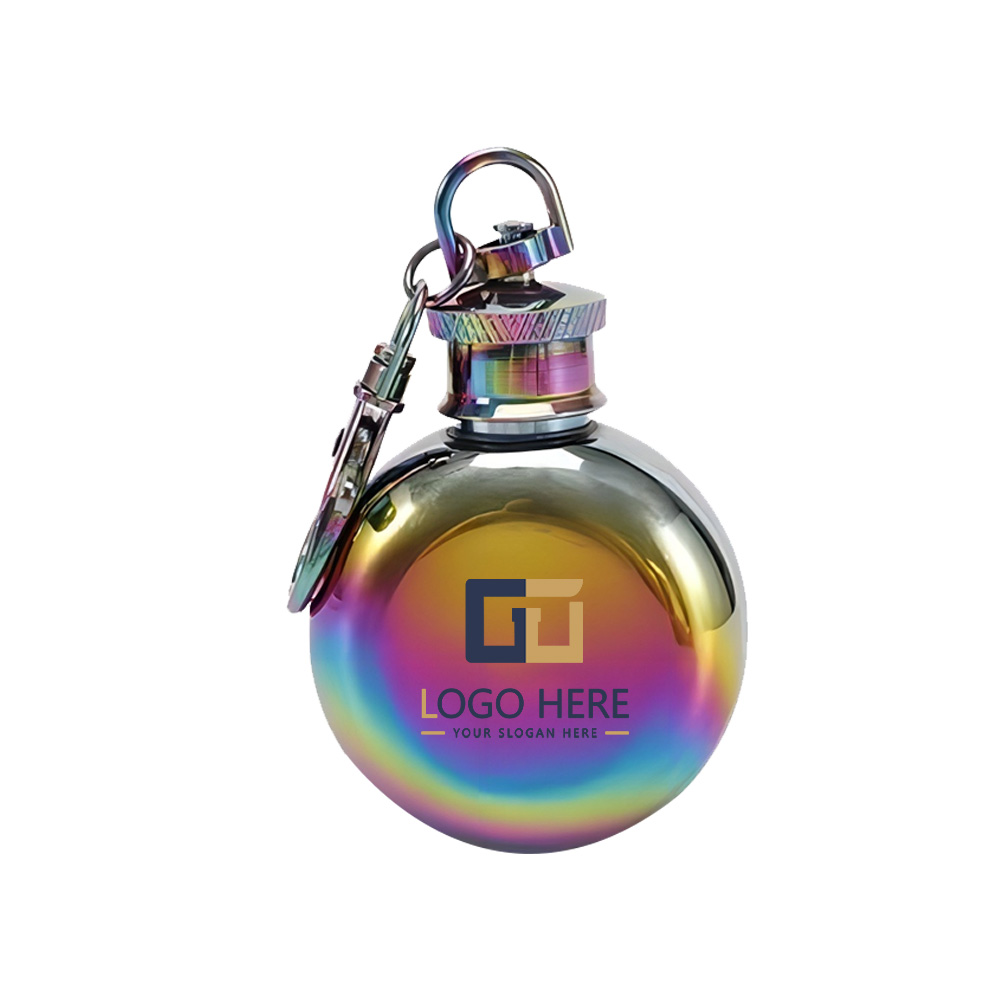 Rinbow Promo Keychain Flask With Logo