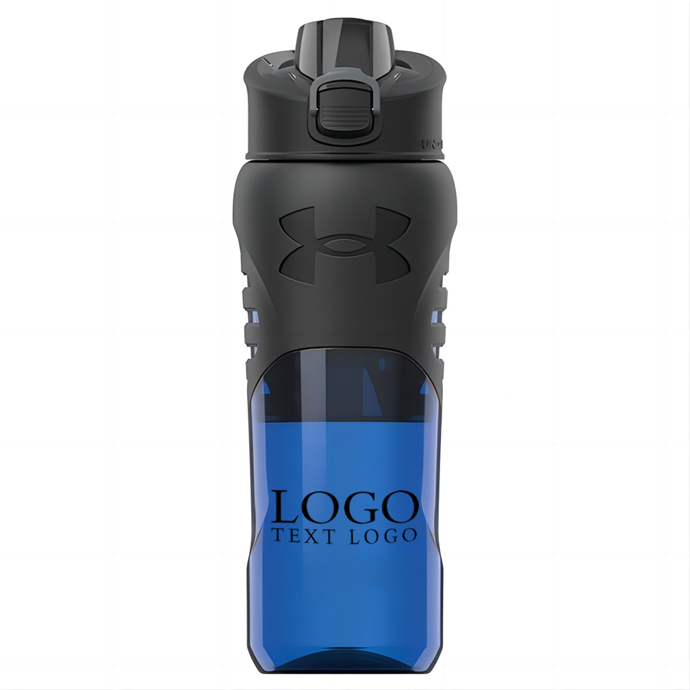 Under Armour 24 oz Draft Grip Bottle Blue With Logo