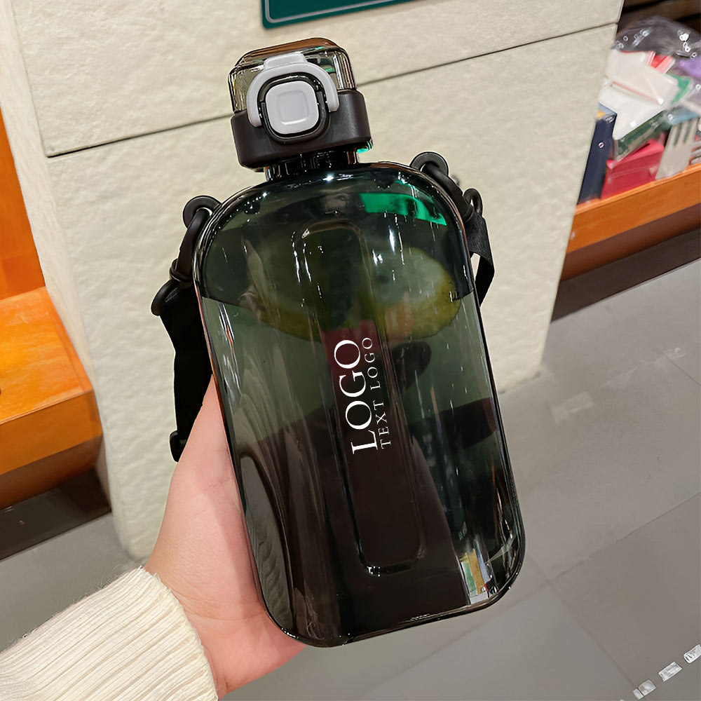 Portable Leak Proof Square Water Bottle with Strap L