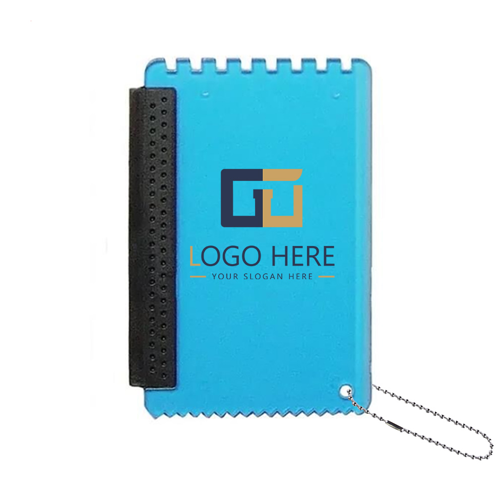 Blue Promo Ice Scraper Keychain With Logo
