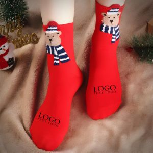 Custom Brightly Colored Christmas Cotton Socks