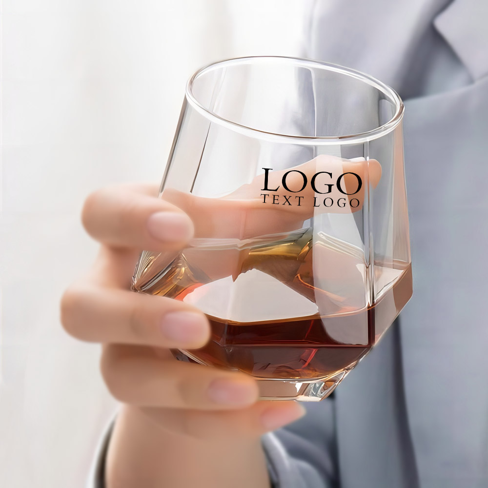 Custom 12 Oz Diamond Shape Plastic Whiskey Glass