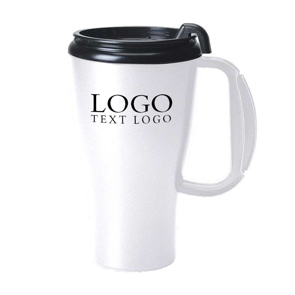 Custom 16 Oz Insulated Omega Mug White with Logo