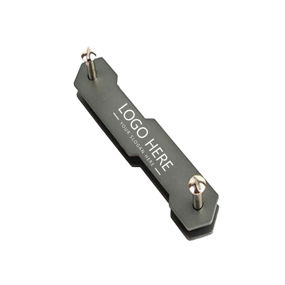 Gray Promo EDC Organizer Keychain Compact Key Holder Clip With Logo