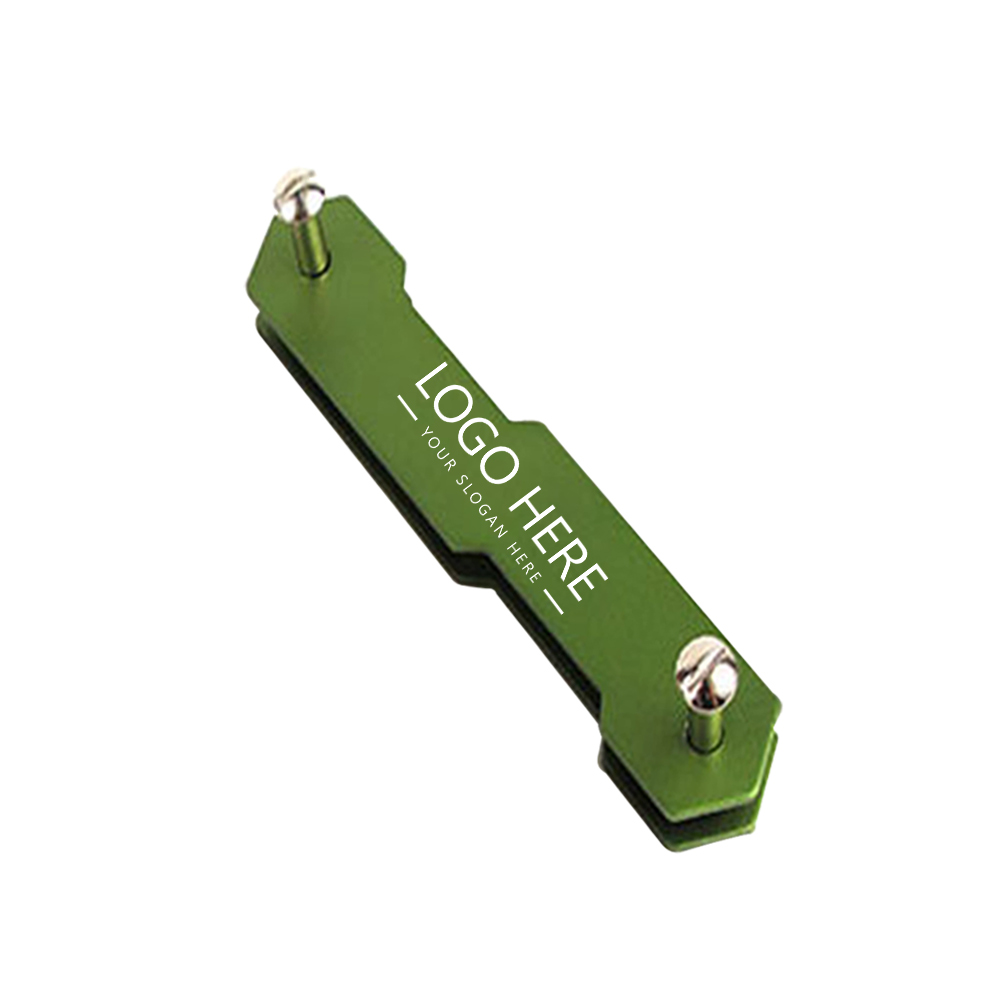 Green Promo EDC Organizer Keychain Compact Key Holder Clip With Logo