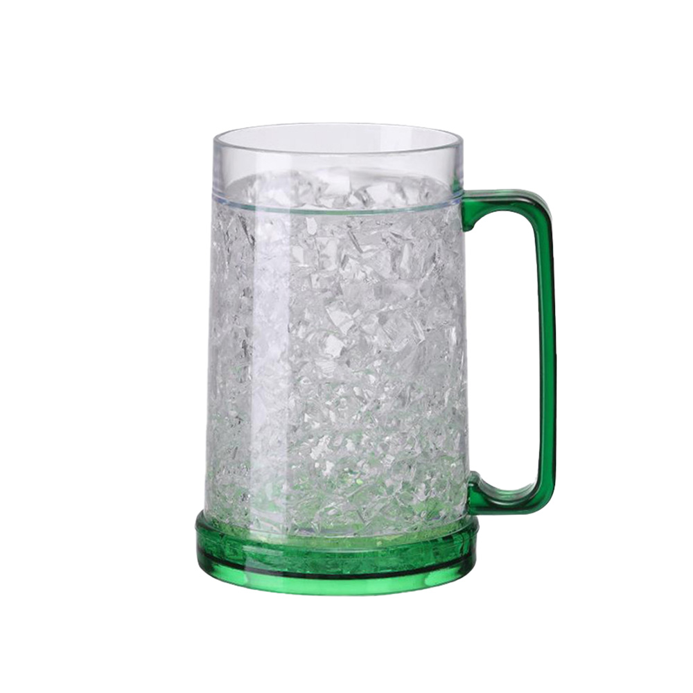 Plastic Freezer Beer Mugs Green