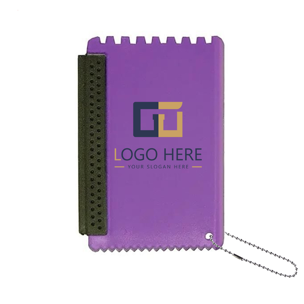Purple Promo Ice Scraper Keychain With Logo