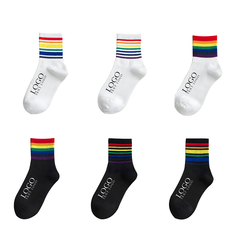 Rainbow Pride Striped Socks Group
