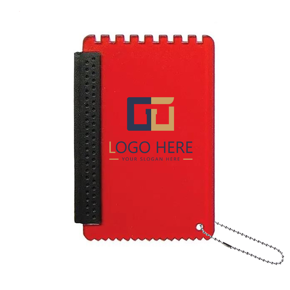 Red Promo Ice Scraper Keychain With Logo