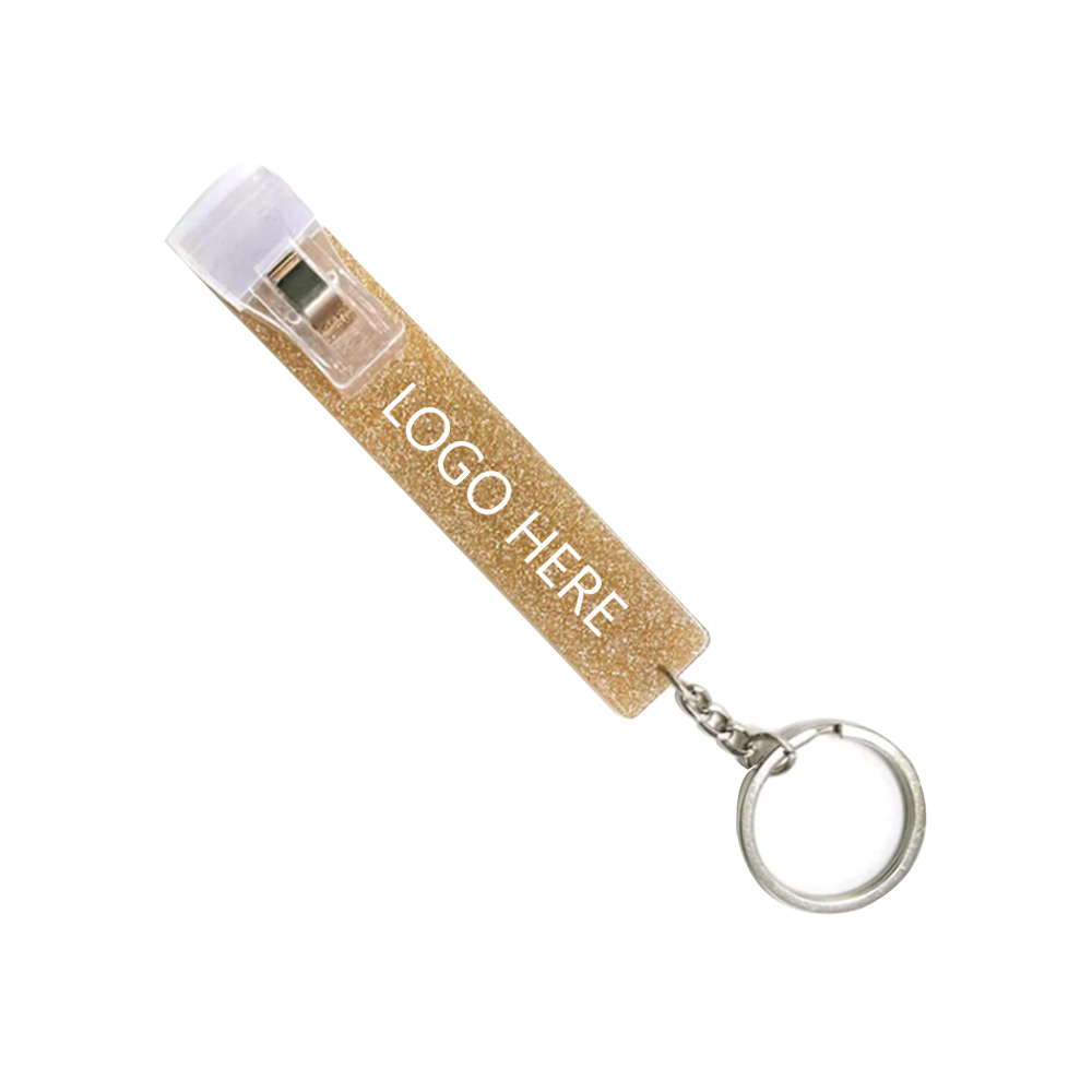 Yellow Promo Card Grabber Keychain With Logo