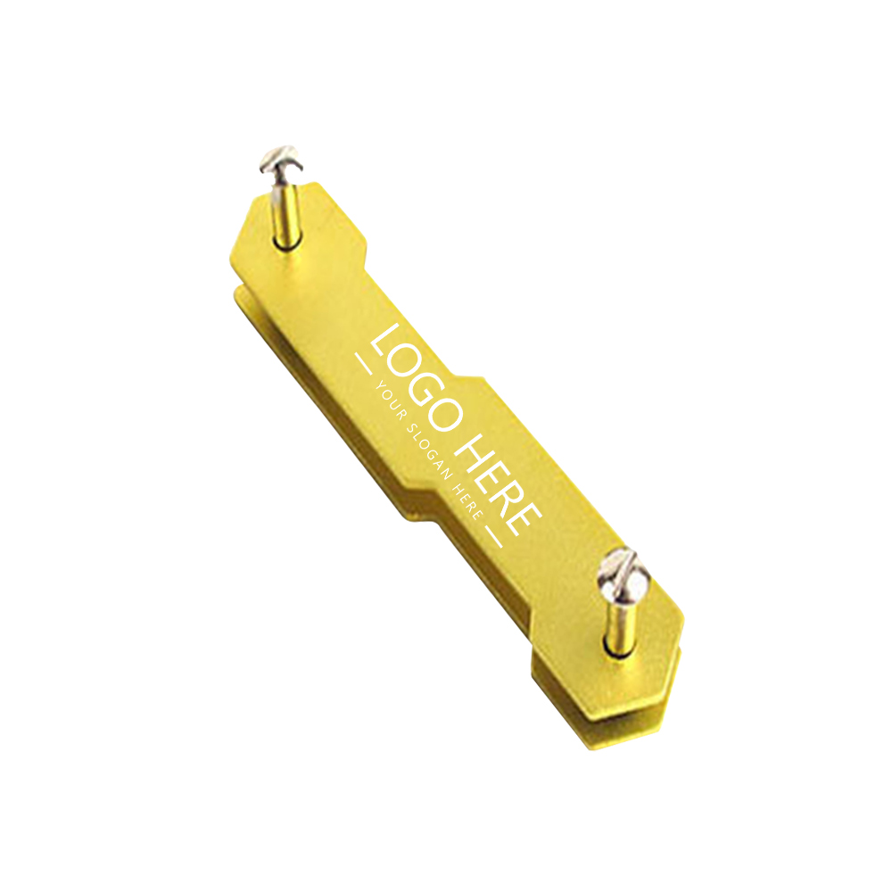 Yellow Promo EDC Organizer Keychain Compact Key Holder Clip With Logo